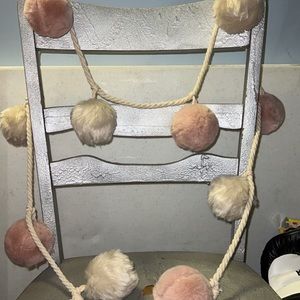 Pink and white ball chain